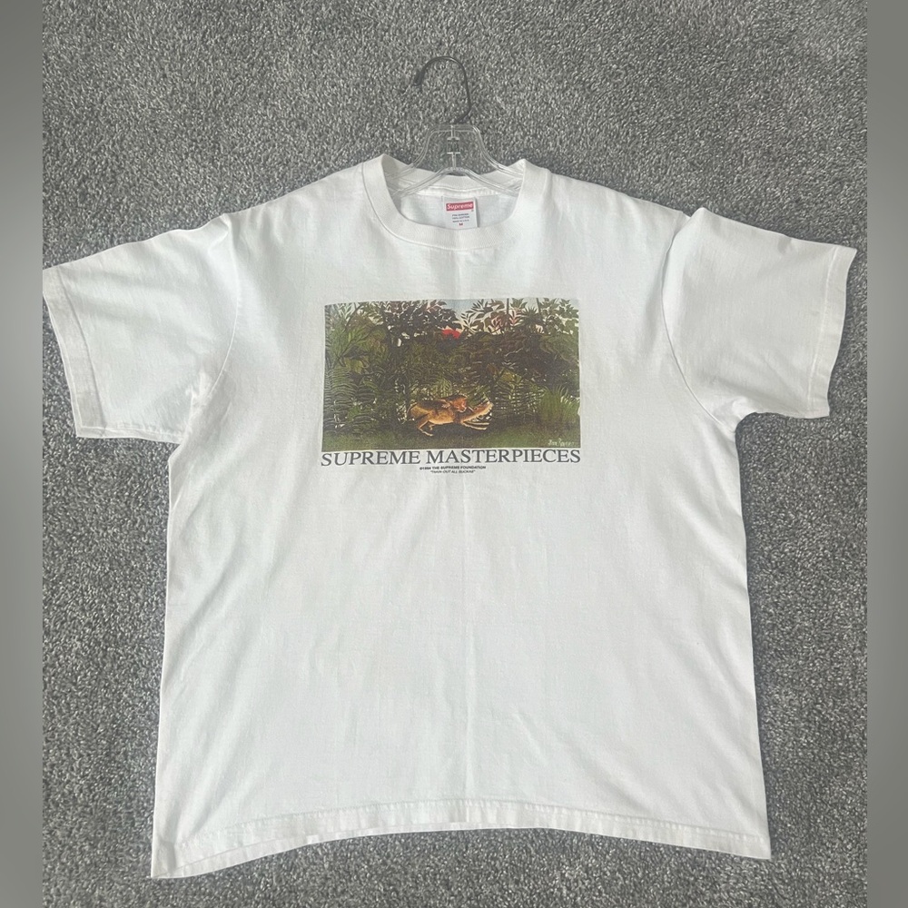 Supreme White Short Sleeve Tee with Graphic Print